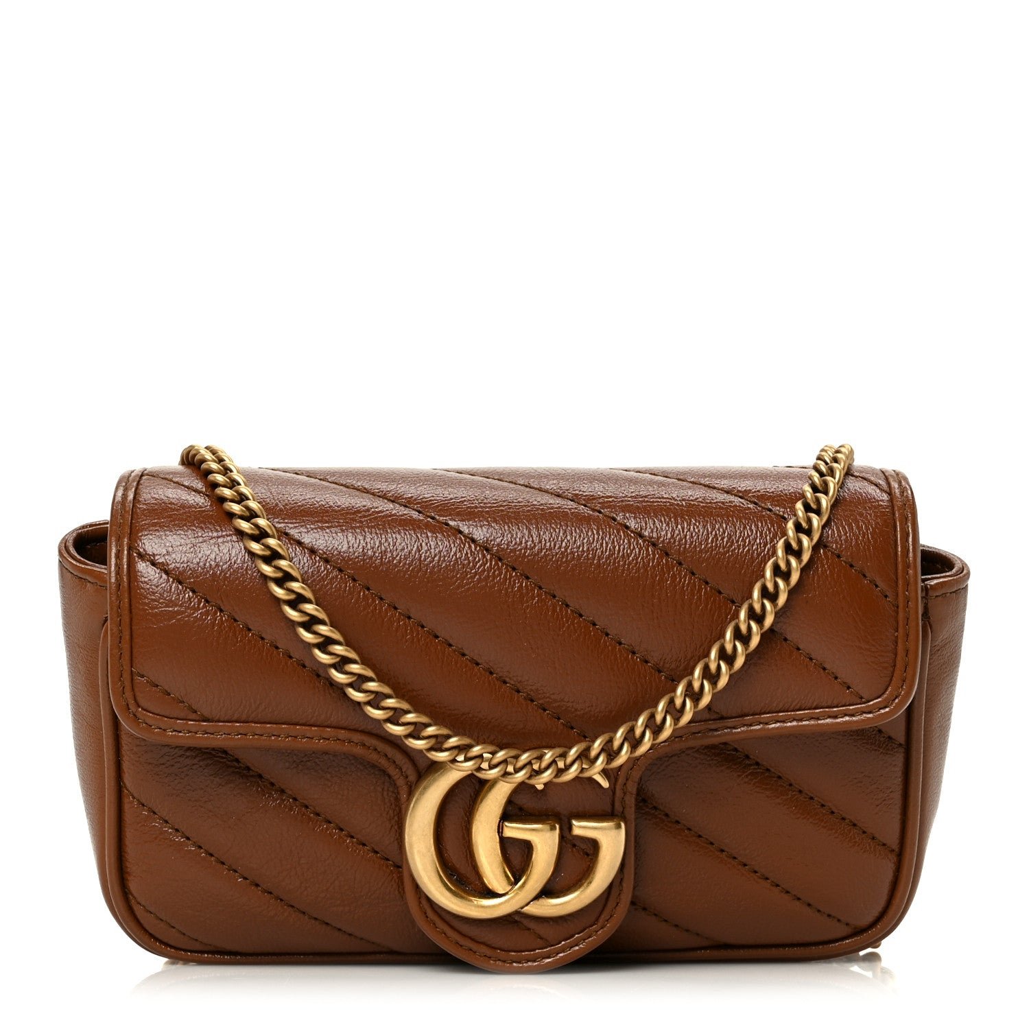 bagimg-0235-DM_20260818020026_001 Gucci — Azalea Calfskin Matelasse Diagonal Super Mini GG Marmont Shoulder Bag Cuir - Image 1