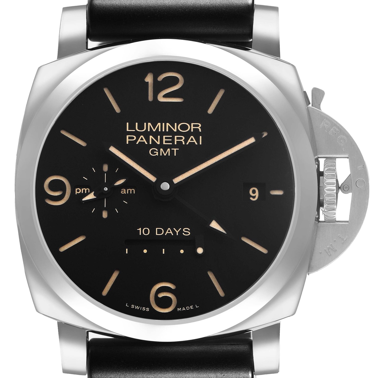 panerai-luminor-marina-1950-10-days-gmt-steel-watch-pam00533-box-papers-77412_27094.jpg Panerai Luminor Marina 1950 10 Days GMT Steel Watch PAM00533 Box Papers - Image 1