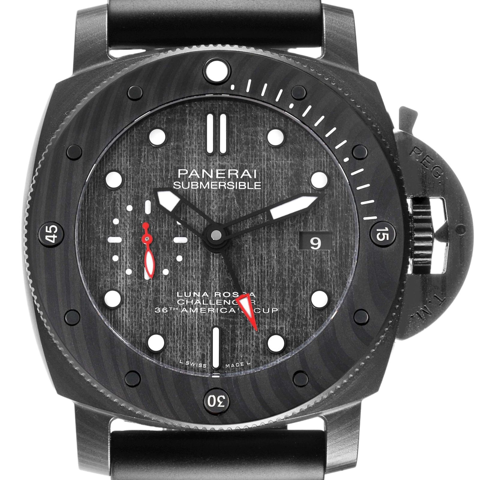 panerai-submersible-luna-rossa-gmt-47mm-carbotech-mens-watch-pam01039-59757_917ab.jpg Panerai Submersible Luna Rossa GMT 47mm Carbotech Mens Watch PAM01039 - Image 1