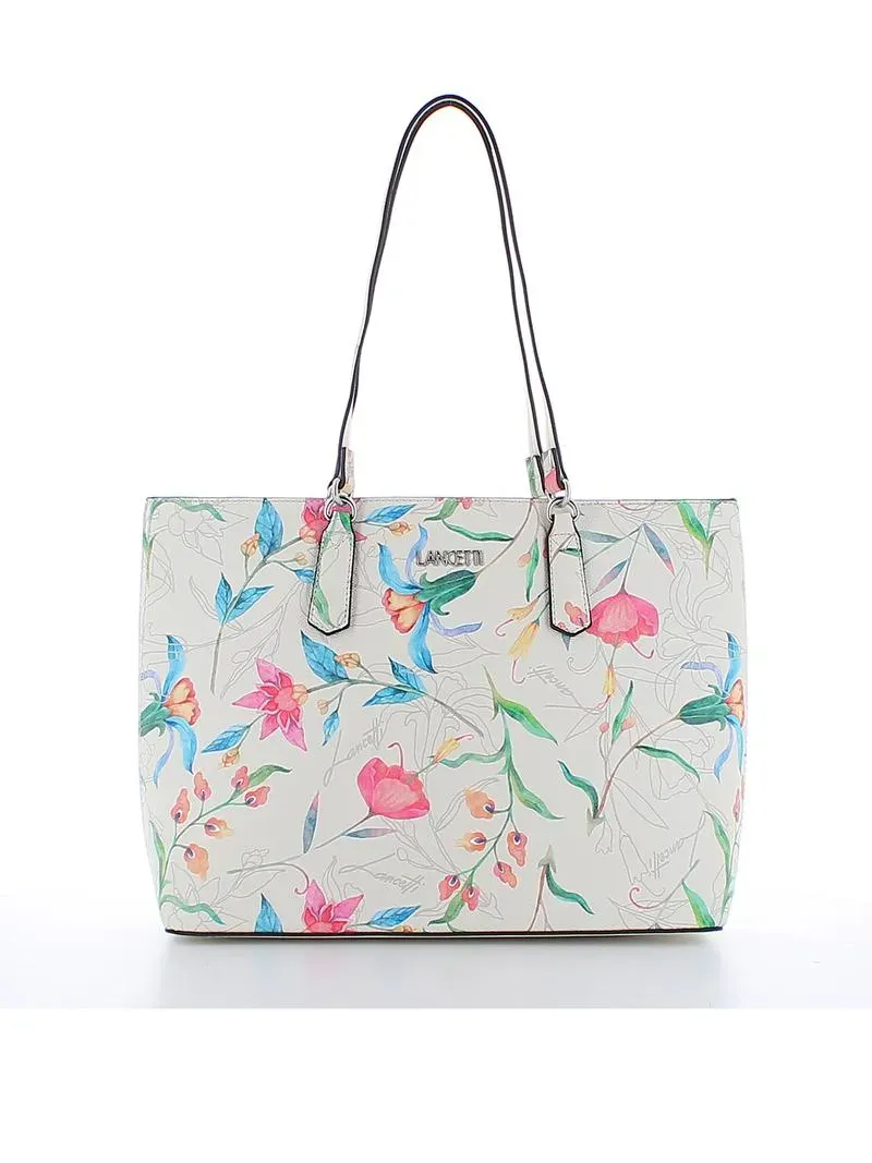 perfume-fbb208b5aa0c Lancetti — Lancetti Women Shopping Bag Off White - 图片 1