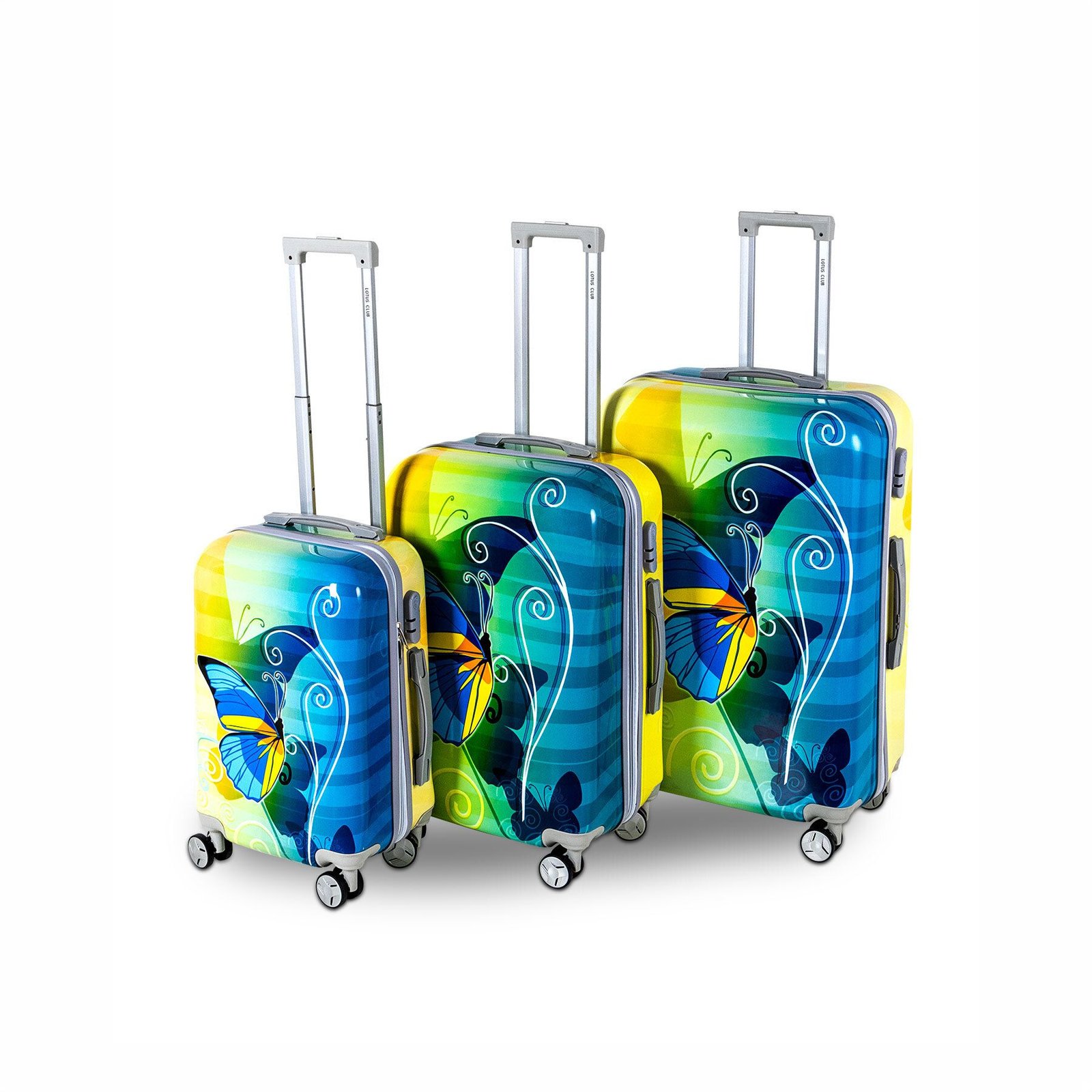 perfume-fe9737247f5c Butterfly — Butterfly Print ABS Trolley Luggage 3Pcs Set - 图片 1