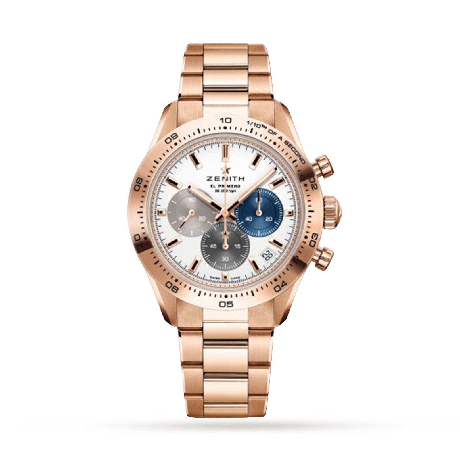 zenith-chronomaster-rose Zenith Chronomaster Sport 18k Rose Gold with White Dial - Image 1